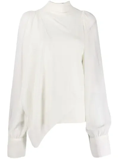 Vera Wang Loose Fit Blouse In White