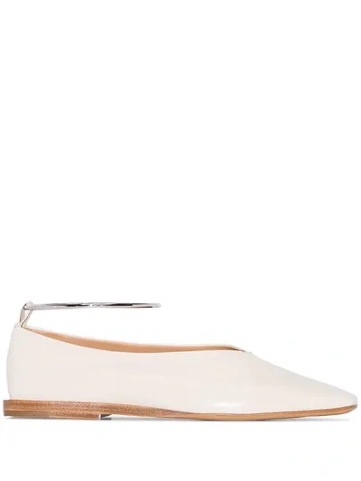 Jil Sander Stud Embellished Slippers In 114 - White