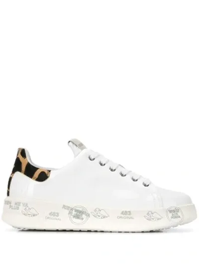 White Premiata Fur-heel Sneakers In White