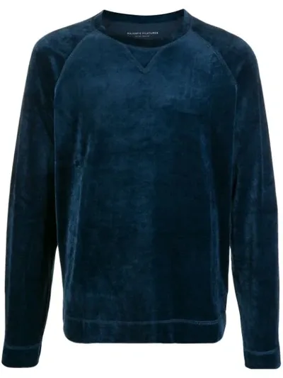 Majestic Textured Sweatshirt In Blue