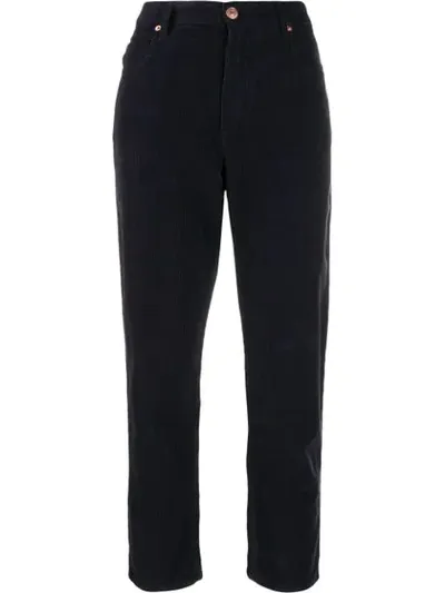 Isabel Marant Étoile Neav Corduroy Boyfriend Trousers In Grey