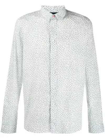 Ps By Paul Smith Embroidered Fitted Shirt In White