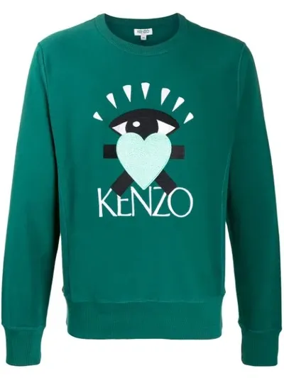 Kenzo Cupid Sweatshirt In Green