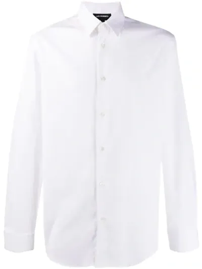 Les Hommes Back Print Shirt In White