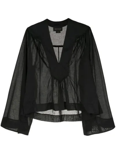 Karen Walker Gathered Blouse In Black