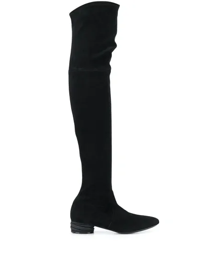 Casadei Trio Over The Knee Boots In Black