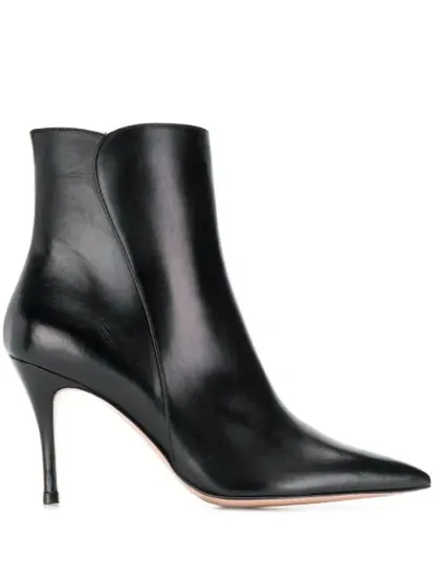 Roberto Festa Else Ankle Boot In Black Leather In Nero