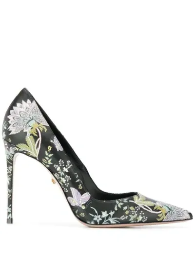 Le Silla Floral Pumps In Black