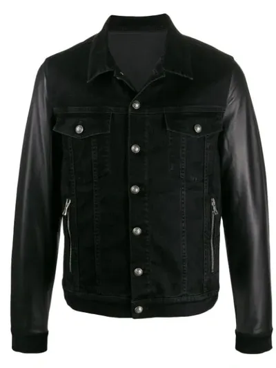 Balmain Logo Print Jacket In Black