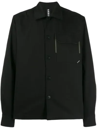 Raeburn Chest Pocket Shirt Jacket In Black