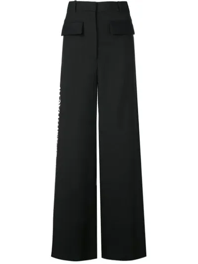 Vera Wang Wide Leg Trousers In Black