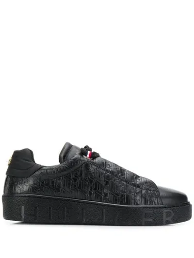 Tommy Hilfiger Cool Tommy Embossed Low-top Sneakers In Black