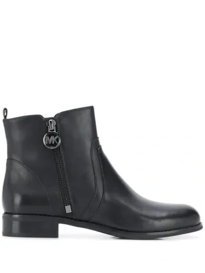 Michael Michael Kors Side Zip Boots In Black