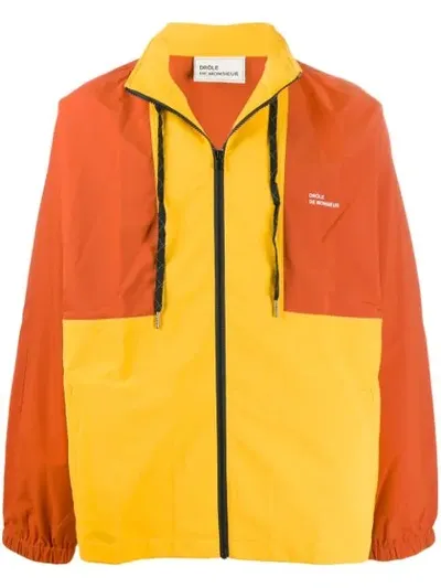 Drôle De Monsieur Colour Block Lightweight Jacket In Yellow