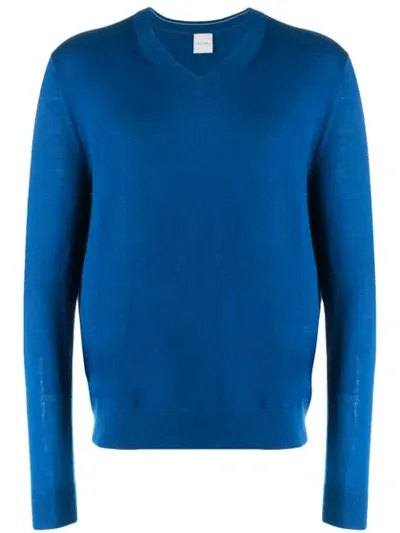 Paul Smith V-neck Sweater In Blue