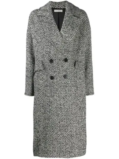 Ulla Johnson Harden Midi Coat In Black,white