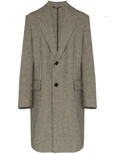 Dolce & Gabbana Houndstooth Single-breasted Coat In Multicolour