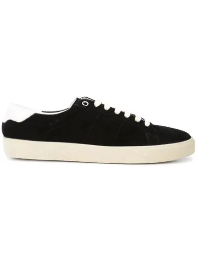 Saint Laurent Court Classic Low Top Sneaker In Black