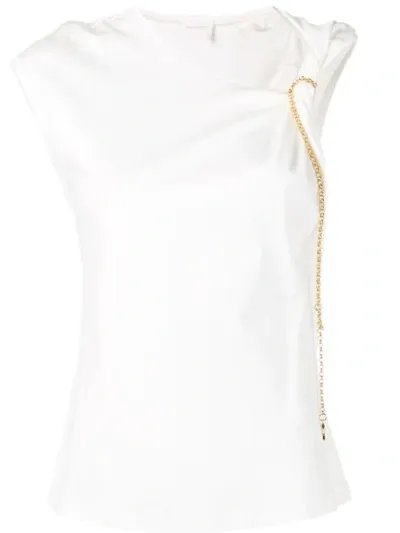 Chloé White Women's Knot Detail T-shirt