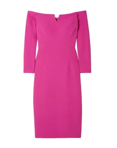 Safiyaa Terese Off-the-shoulder Crepe Dress In Fuchsia