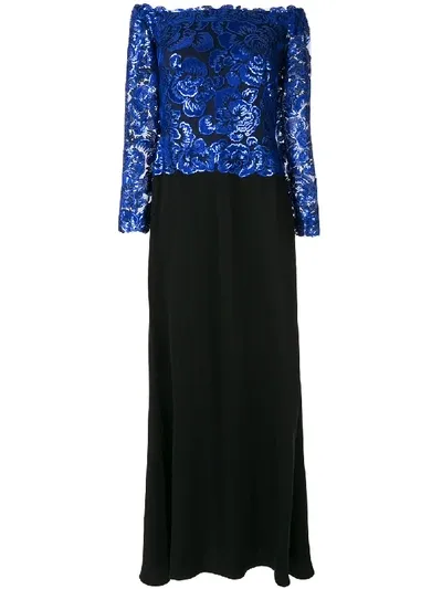 Tadashi Shoji Sequin-embellished Off-the-shoulder Dress In Tds.rb/bl