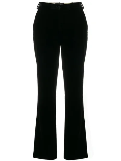 Etro Crushed Velvet Suit Trousers In Black