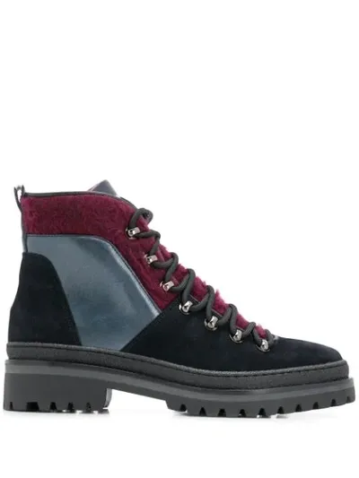 Tommy Hilfiger Cosy Outdoor Hiking Boots In Blue