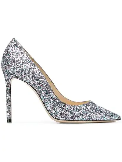 Jimmy Choo Romy 100 Pumps In Metallic