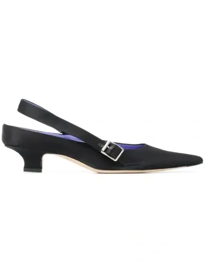 Victoria Beckham Solar Kitten Heels In Black