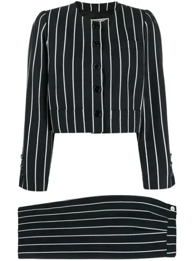 Pre-owned Saint Laurent Striped Two-piece Suit In Black