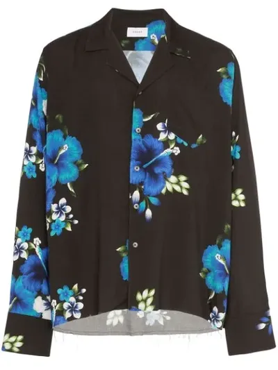 Rhude Hawaiian Floral-print Shirt In Black