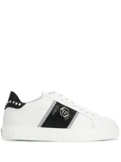 Philipp Plein Studded Sneakers In White