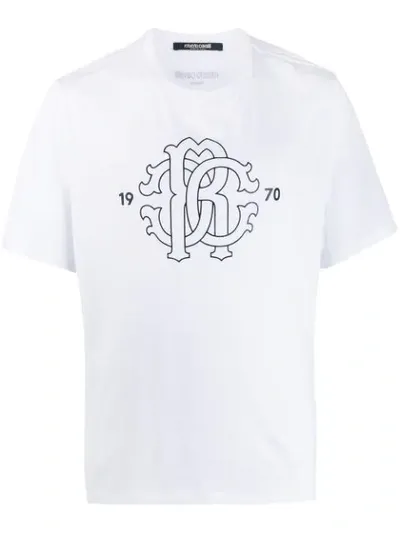 Roberto Cavalli 1970 Monogram Print T-shirt In White