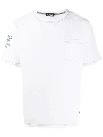 Upww Short Sleeved Cotton T-shirt In White