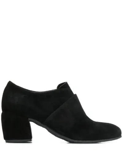 Del Carlo Slip-on Chunky Heel Pumps In Black