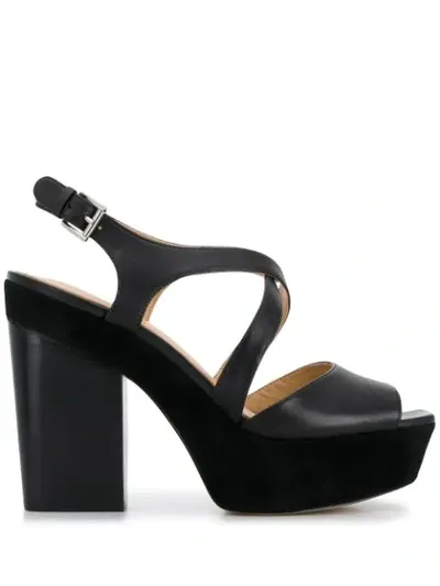 Michael Michael Kors Abbott Platform Sandals In Black