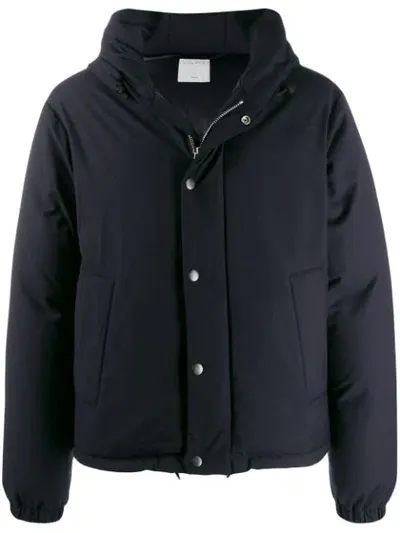 Sandro Hooded Jacket In Blue