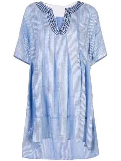 Lemlem Zinab Smock Dress In Blue