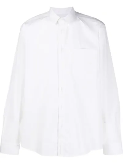 Les Hommes Chest Pocket Shirt In White