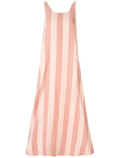 Lee Mathews Sufi Scoop Back Dress In Pink ,orange