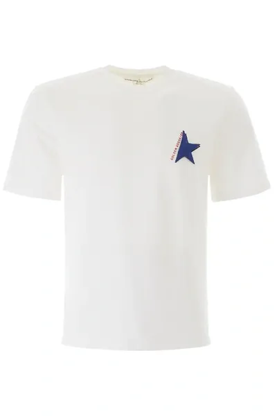 Golden Goose T-shirt With Star Patch In White