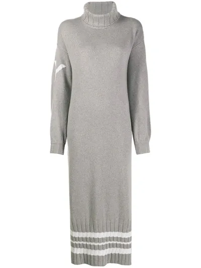 Eleventy Ribbed Stripe-cuff Jumper In Grey