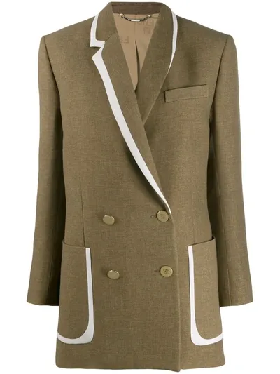 Fendi Straight-cut Jacket In Brown