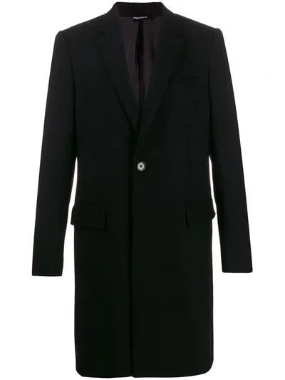 Dolce & Gabbana Single-breasted Tailored Coat In Black