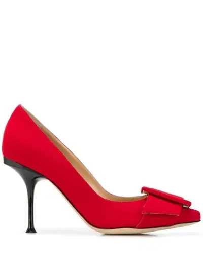 Sergio Rossi Sr Milano Mia Pumps In Red