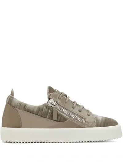 Giuseppe Zanotti Gail Panelled Sneakers In Grey