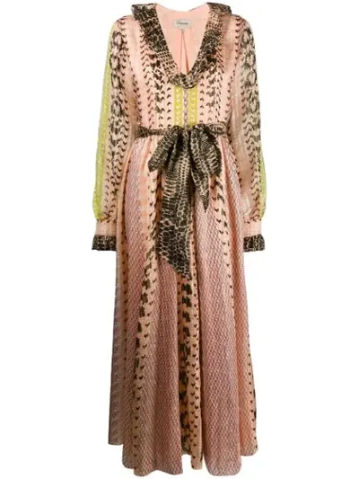 Temperley London Delilah Multi-patterned Dress In Neutrals