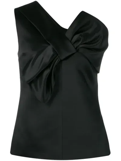 Victoria Victoria Beckham One Shoulder Vest Top In Black