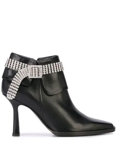 Sies Marjan Niki Crystal Embellished Bootie In Black