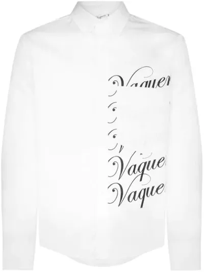 Vaquera Hemd Mit Logo-print In White